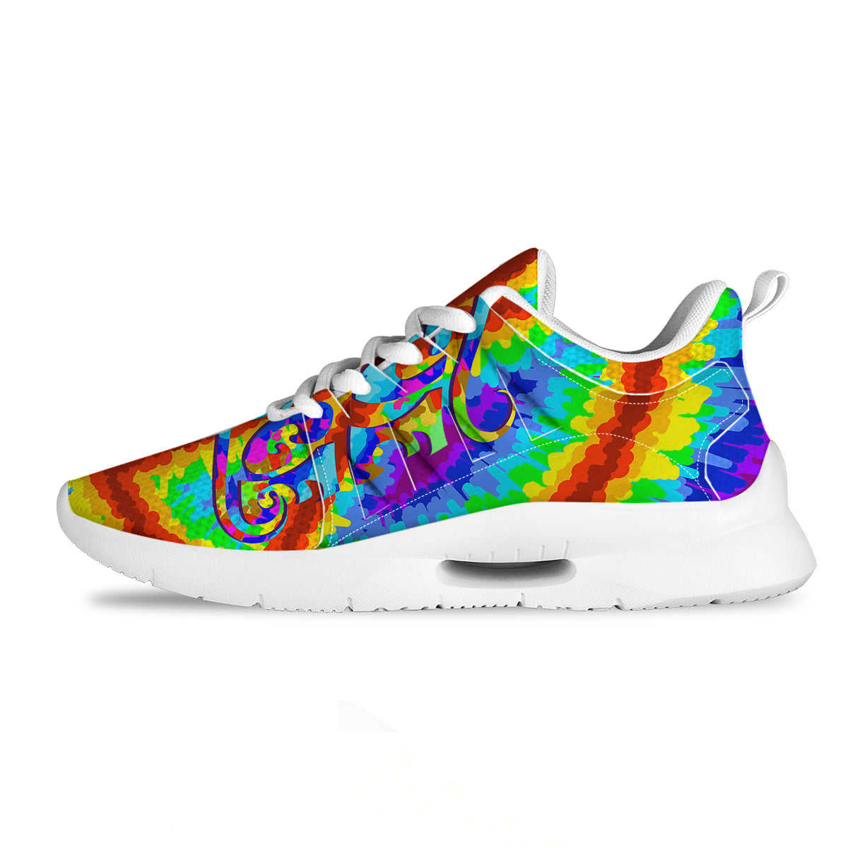 Hippie Symbol Colorful Abstract Print Tennis Shoes-grizzshop