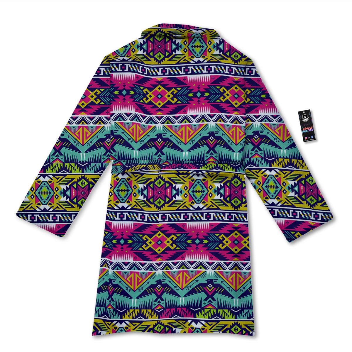 Hippie Tribal Aztec Print Pattern Bathrobe-grizzshop