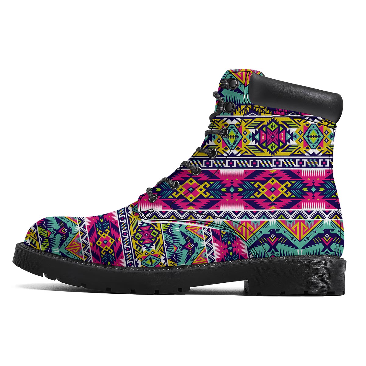 Hippie Tribal Aztec Print Pattern Boots-grizzshop