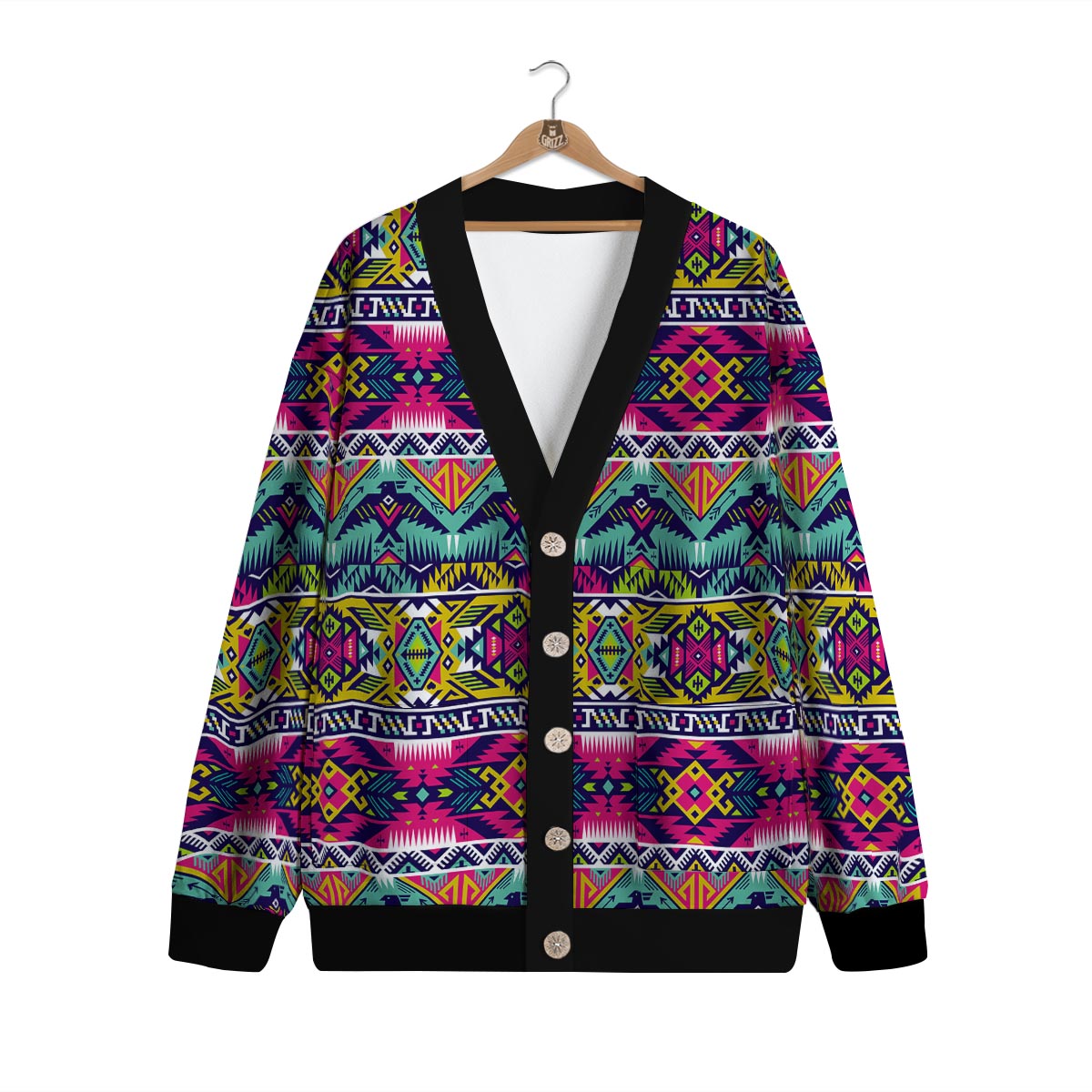 Hippie Tribal Aztec Print Pattern Cardigan-grizzshop