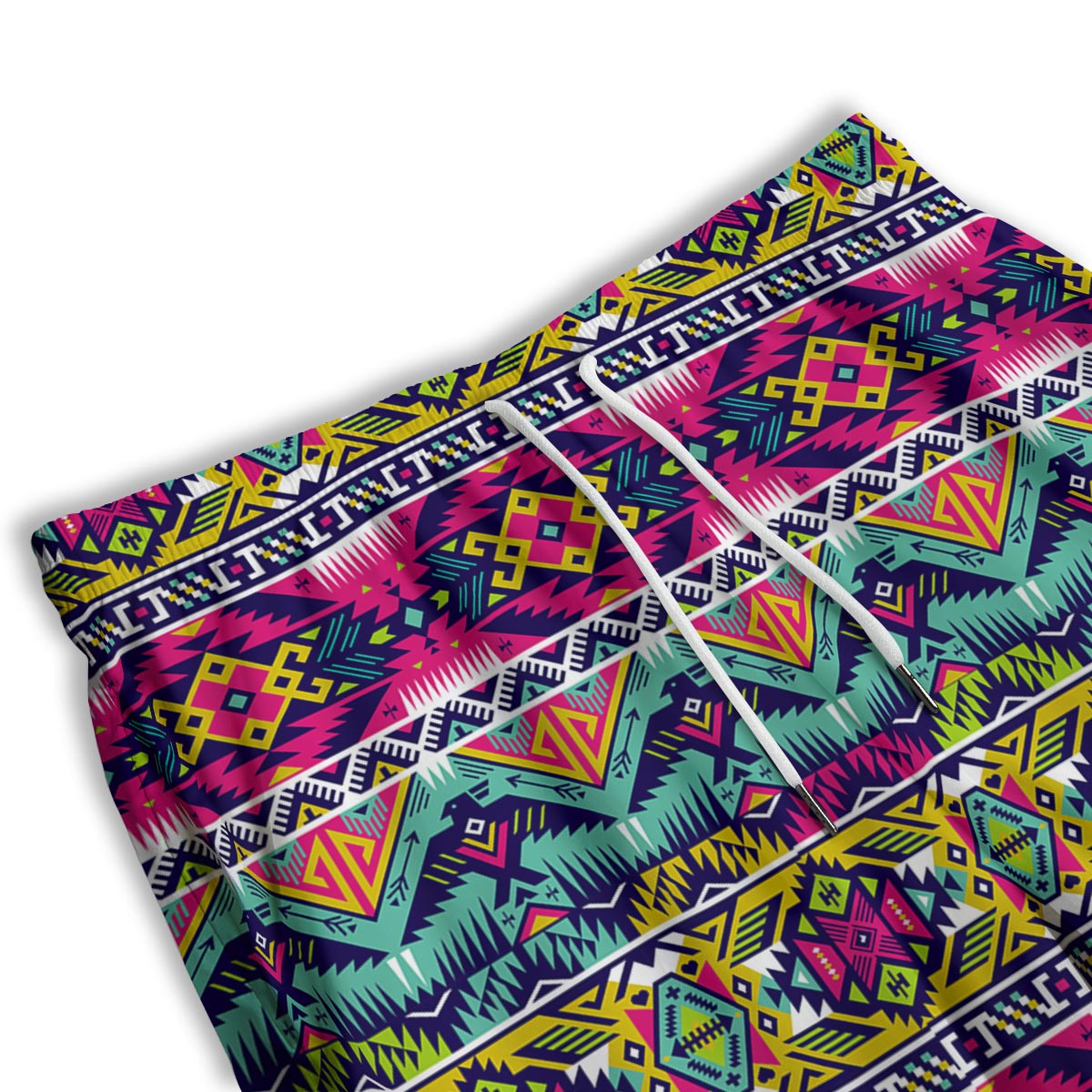 Hippie Tribal Aztec Print Pattern Men's Athletic Shorts