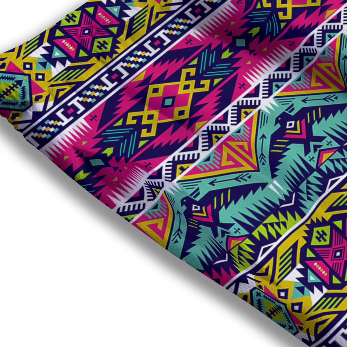 Hippie Tribal Aztec Print Pattern Mesh Shorts