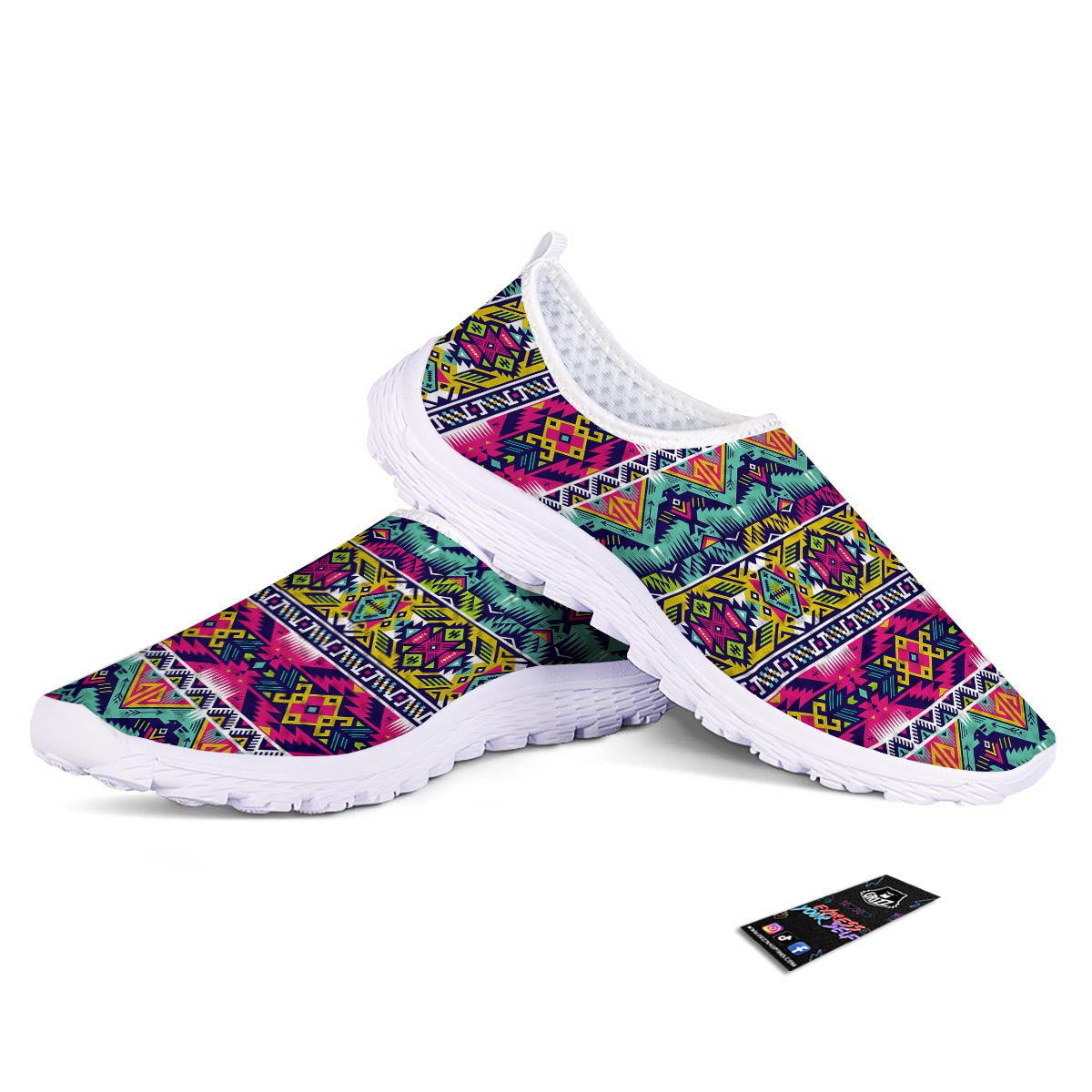 Hippie Tribal Aztec Print Pattern Nurse Shoes-grizzshop