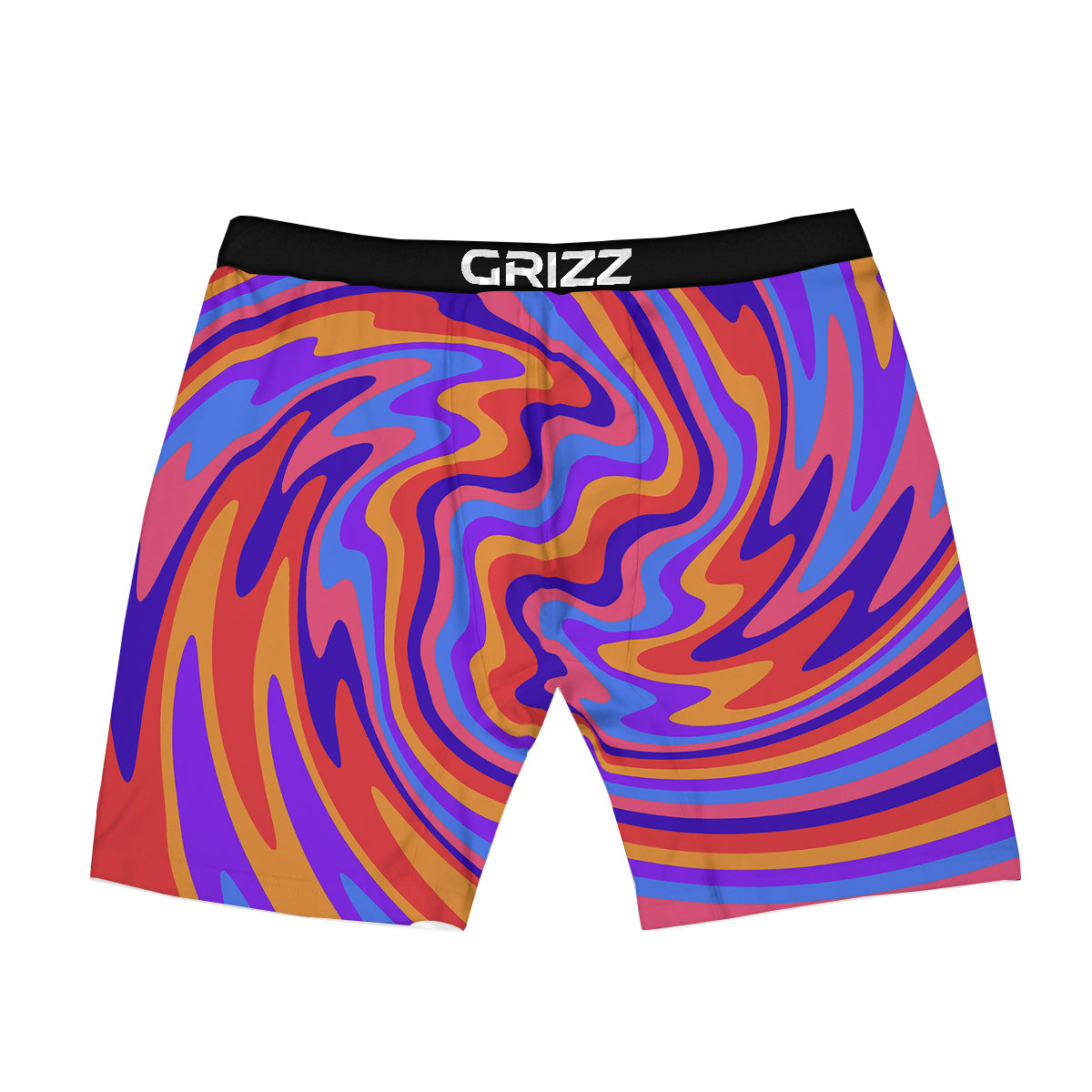 Hippie Trippy Acid Color Print Pattern Boxer Briefs-grizzshop