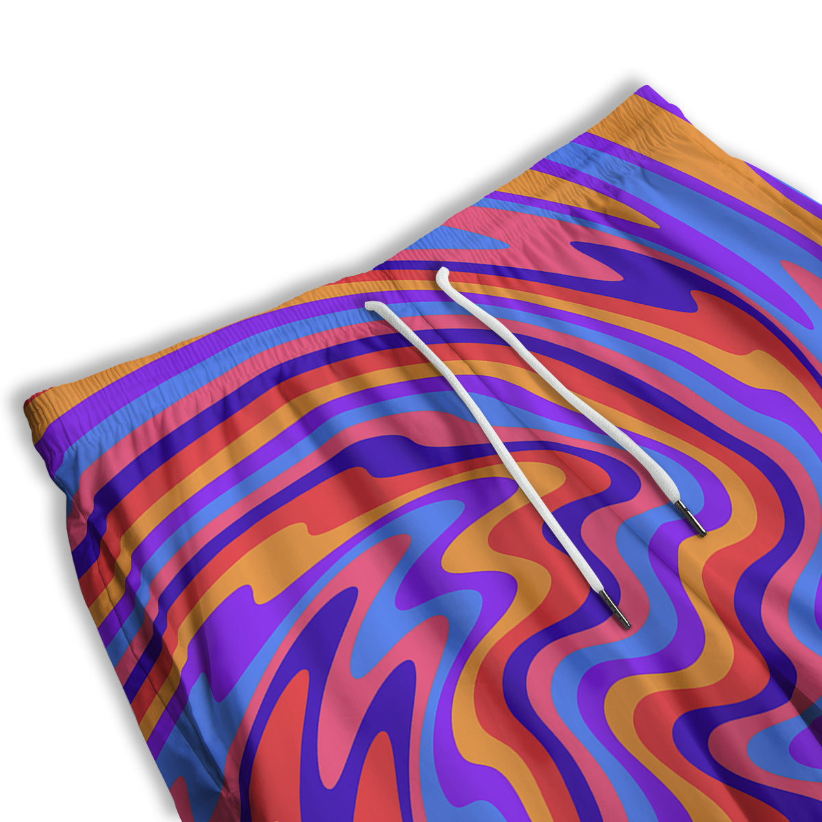 Hippie Trippy Acid Color Print Pattern Men's Athletic Shorts