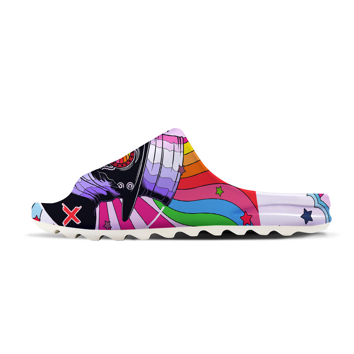 Hippie Plague Doctor Colorful Print Sandals-grizzshop