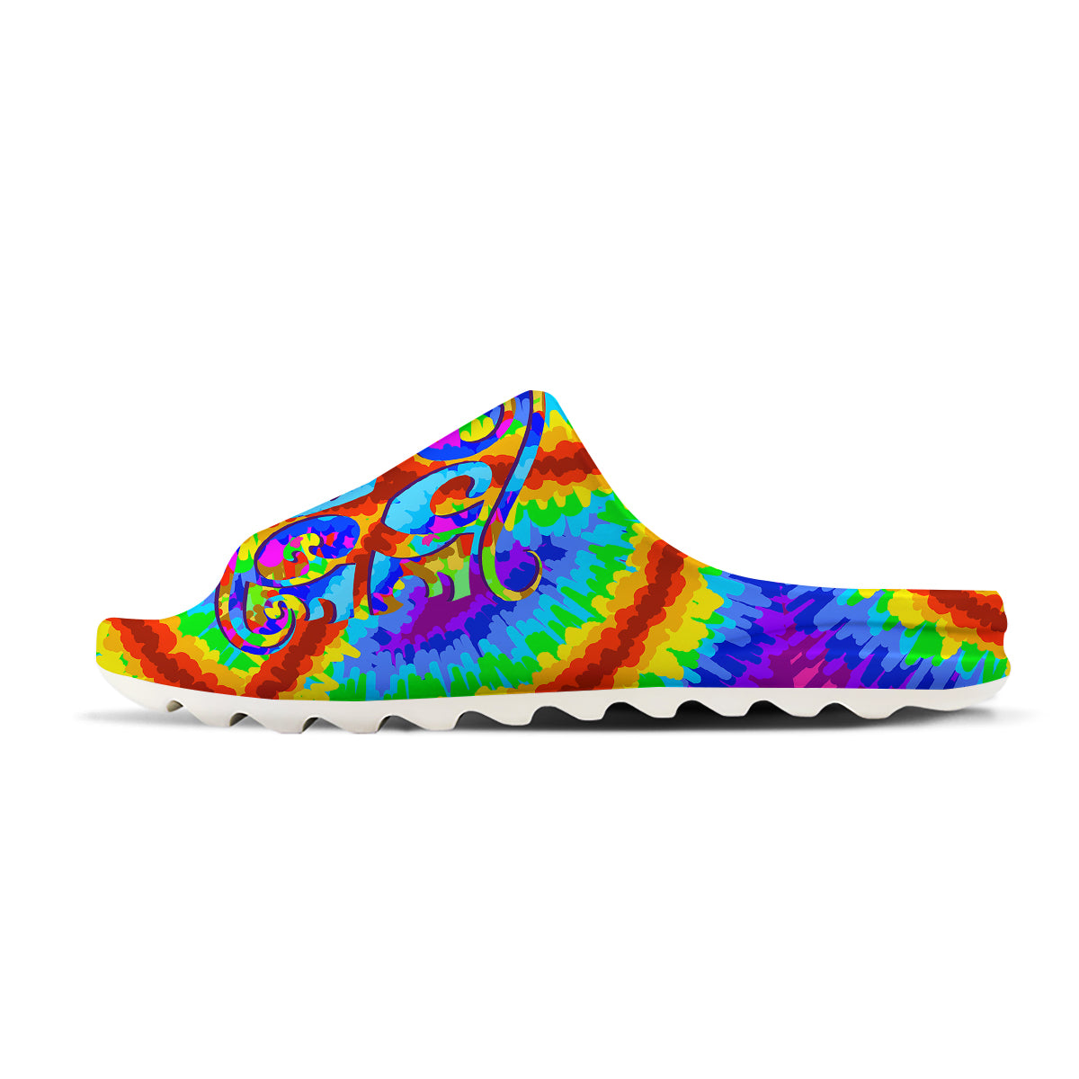 Hippie Symbol Colorful Abstract Print Sandals-grizzshop