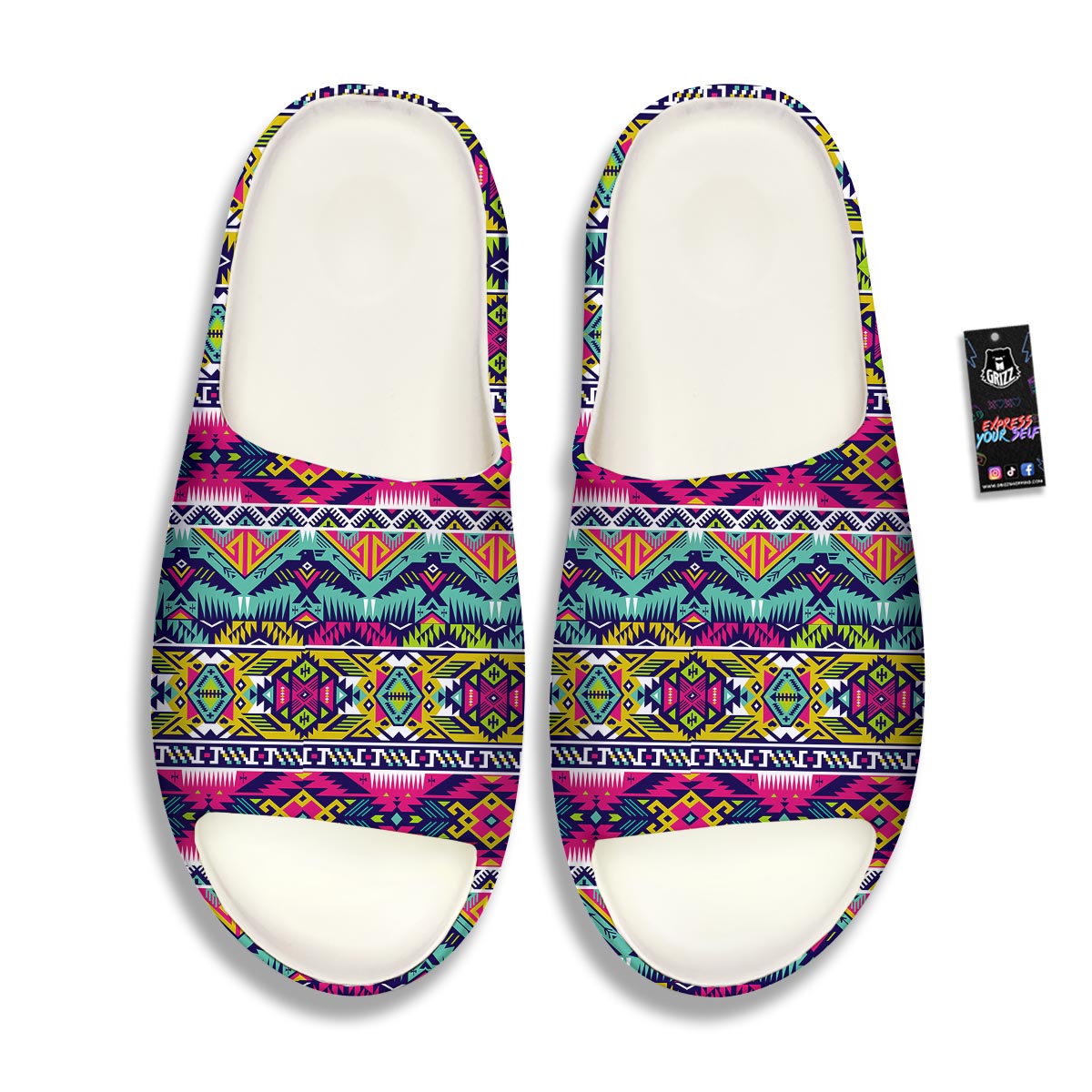 Hippie Tribal Aztec Print Pattern Sandals-grizzshop