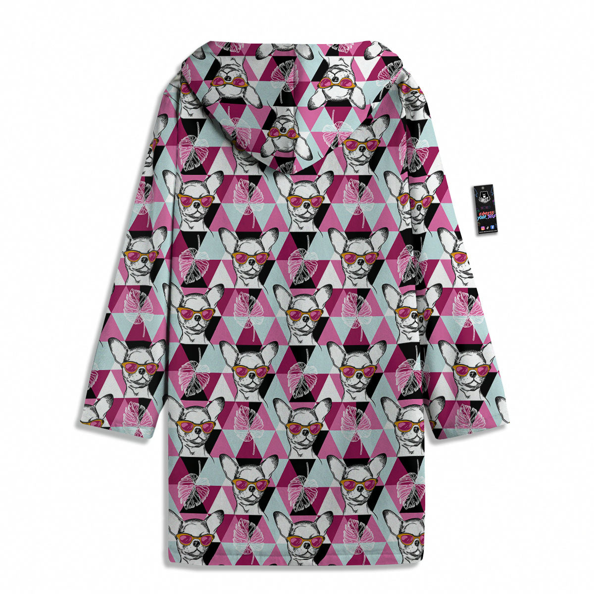 Hipster Chihuahua Print Pattern Men's Windbreaker Jacket-grizzshop