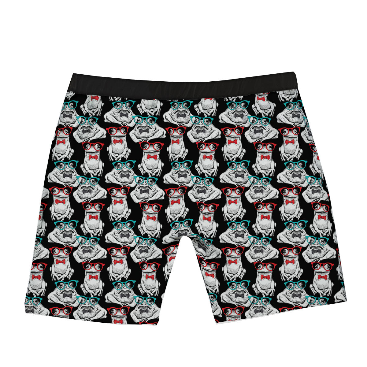 Hipster Frog Print Pattern Boxer Briefs-grizzshop