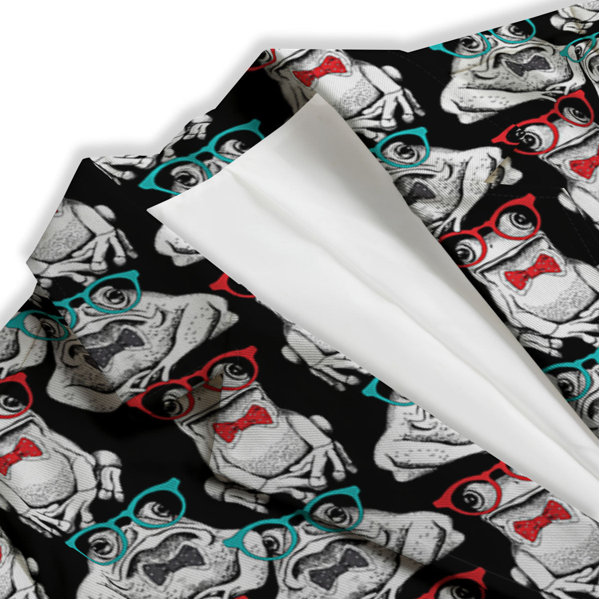 Hipster Frog Print Pattern Women's Blazer-grizzshop