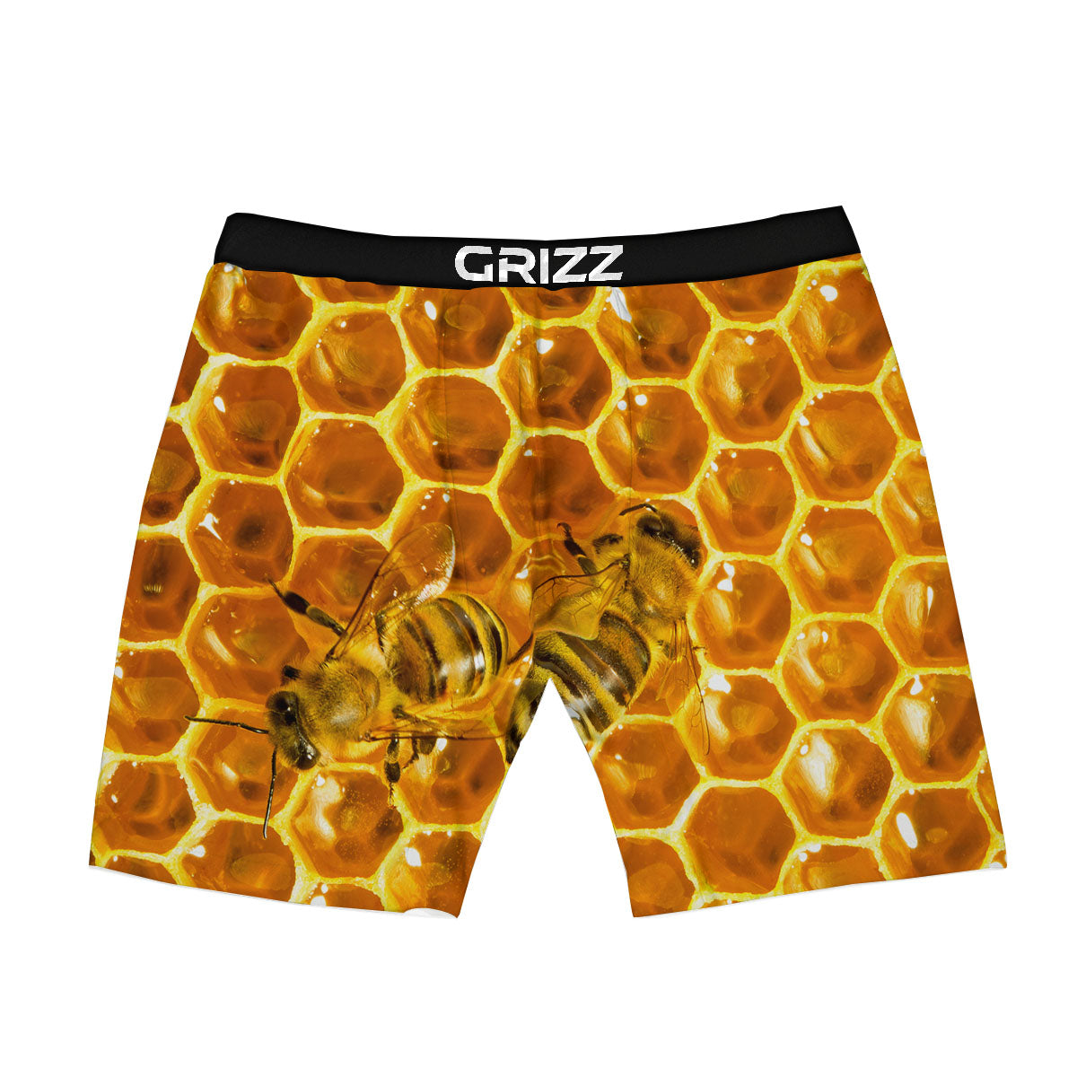 Hive Honey Bee Print Boxer Briefs-grizzshop