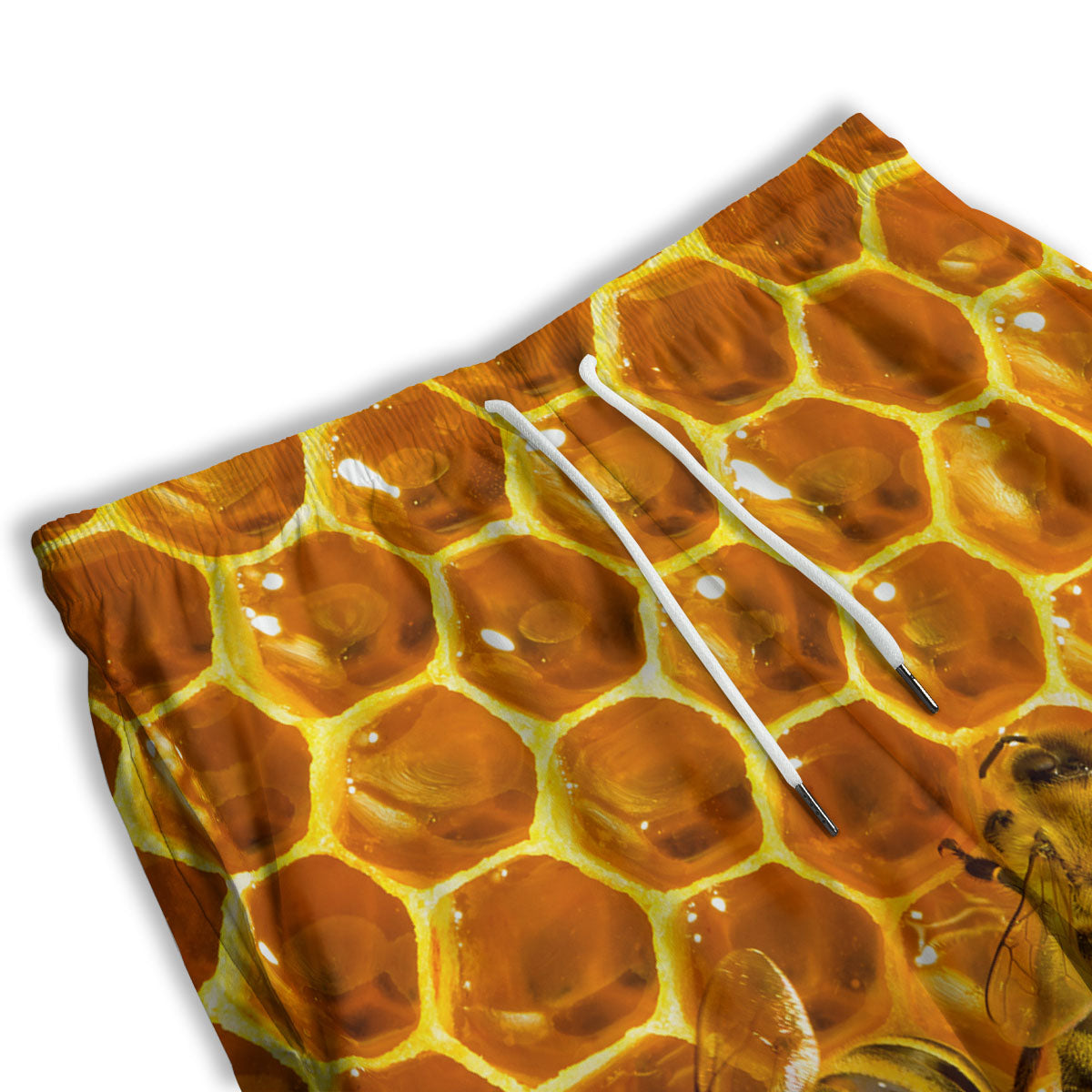 Hive Honey Bee Print Men's Athletic Shorts