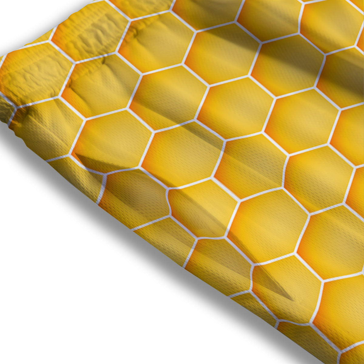 Hive Honey Bee Print Pattern Mesh Shorts