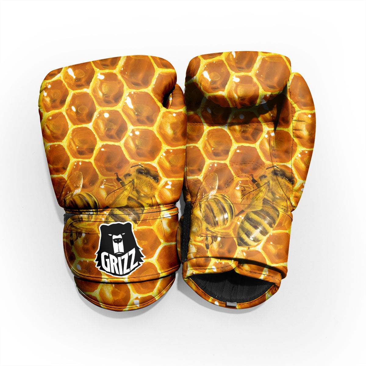 Hive Honey Bee Print Pro Boxing Glove