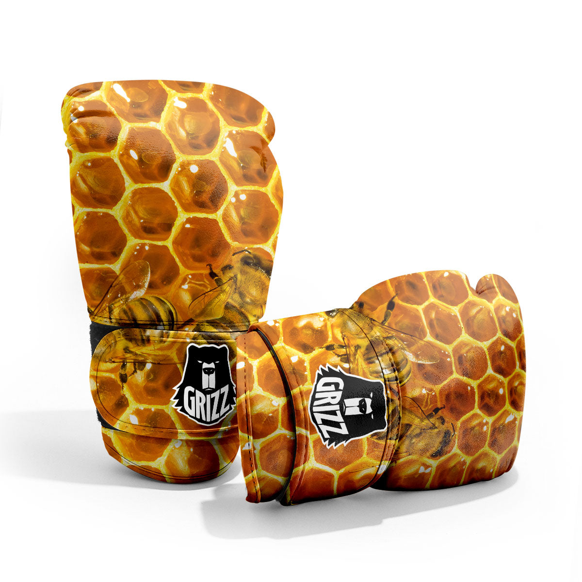 Hive Honey Bee Print Pro Boxing Glove