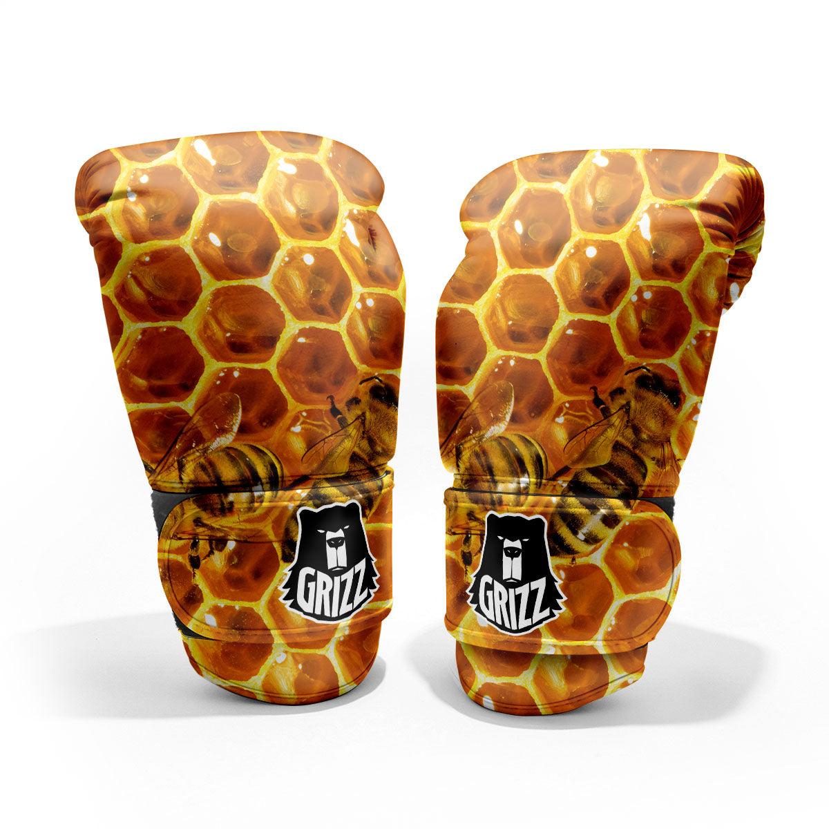Hive Honey Bee Print Pro Boxing Glove
