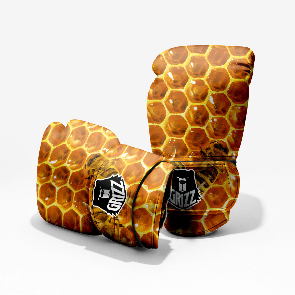 Hive Honey Bee Print Pro Boxing Glove