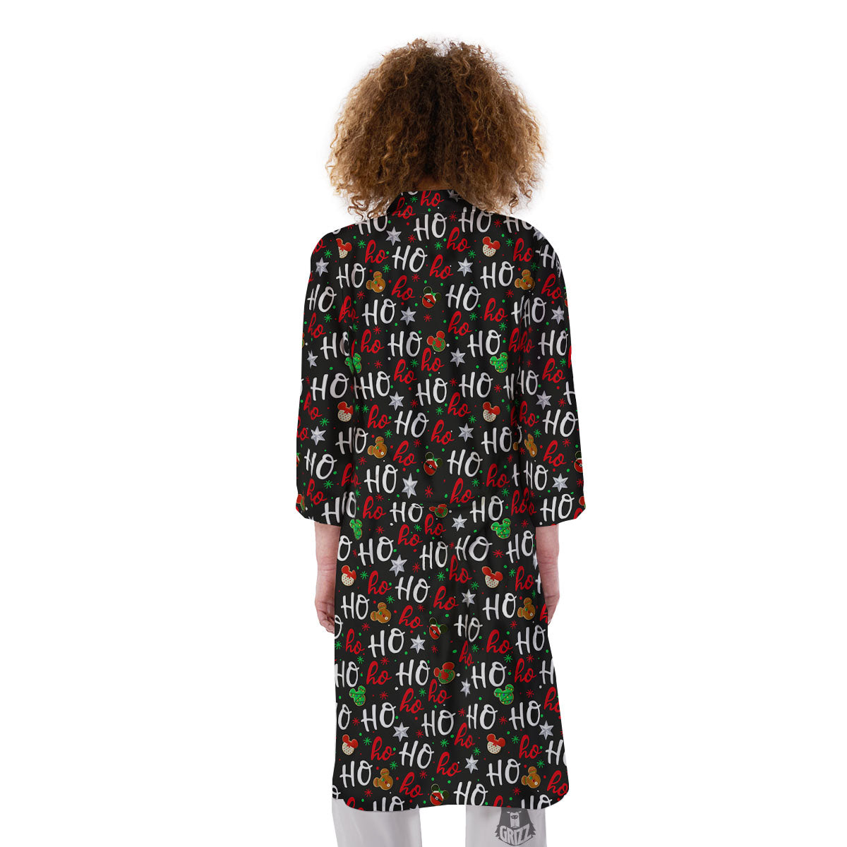 Ho Ho Ho Christmas Print Pattern Kimono-grizzshop