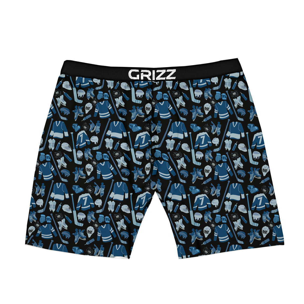 Hockey Equipment Print Pattern Boxer Briefs-grizzshop