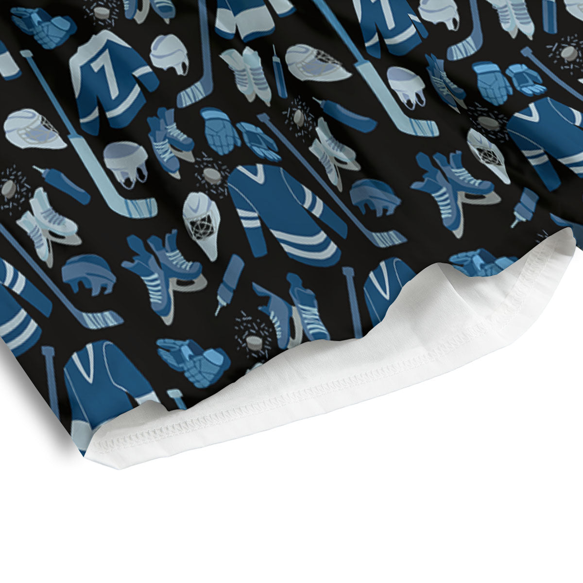 Hockey Equipment Print Pattern Men's Athletic Shorts