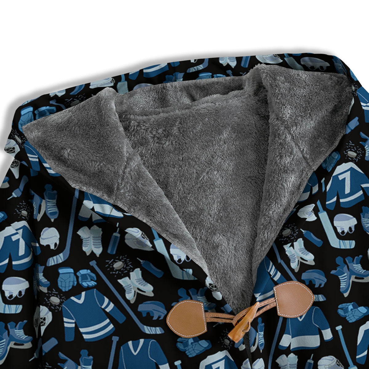 Hockey Equipment Print Pattern Men's Windbreaker Jacket-grizzshop