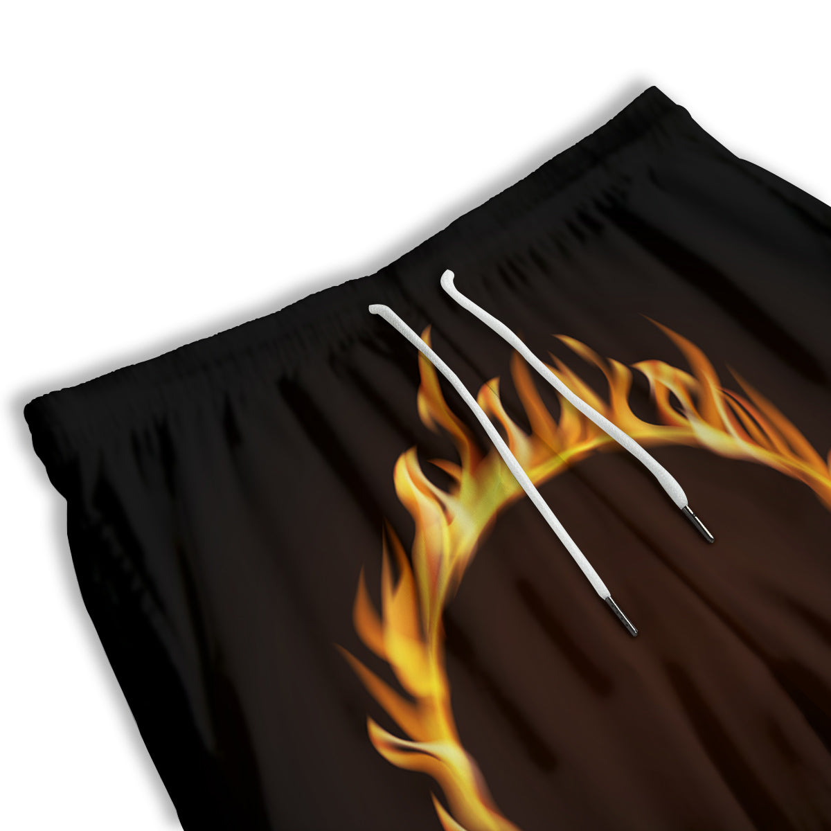 Hole Burning Print Men's Athletic Shorts