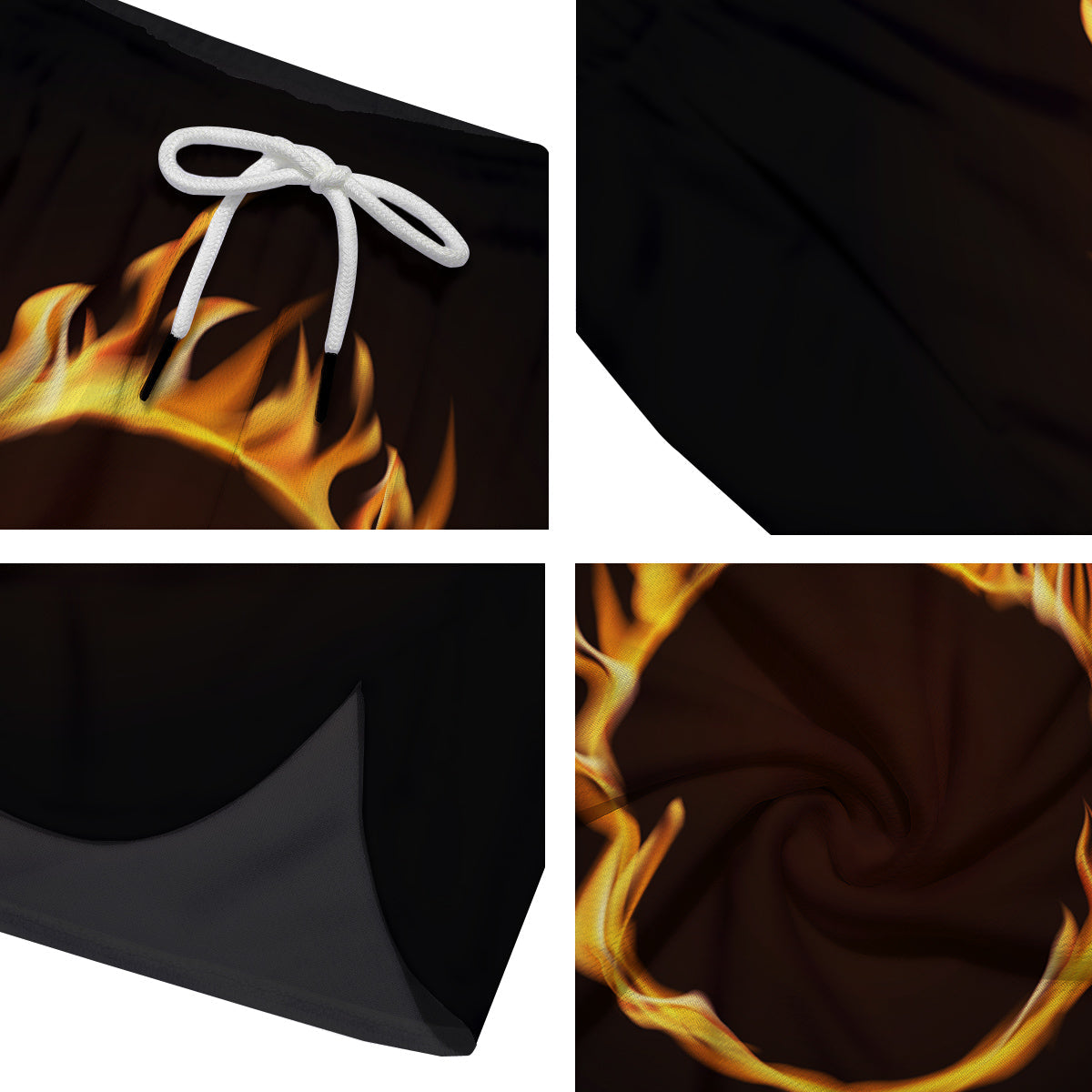 Hole Burning Print Men's Running Shorts-grizzshop