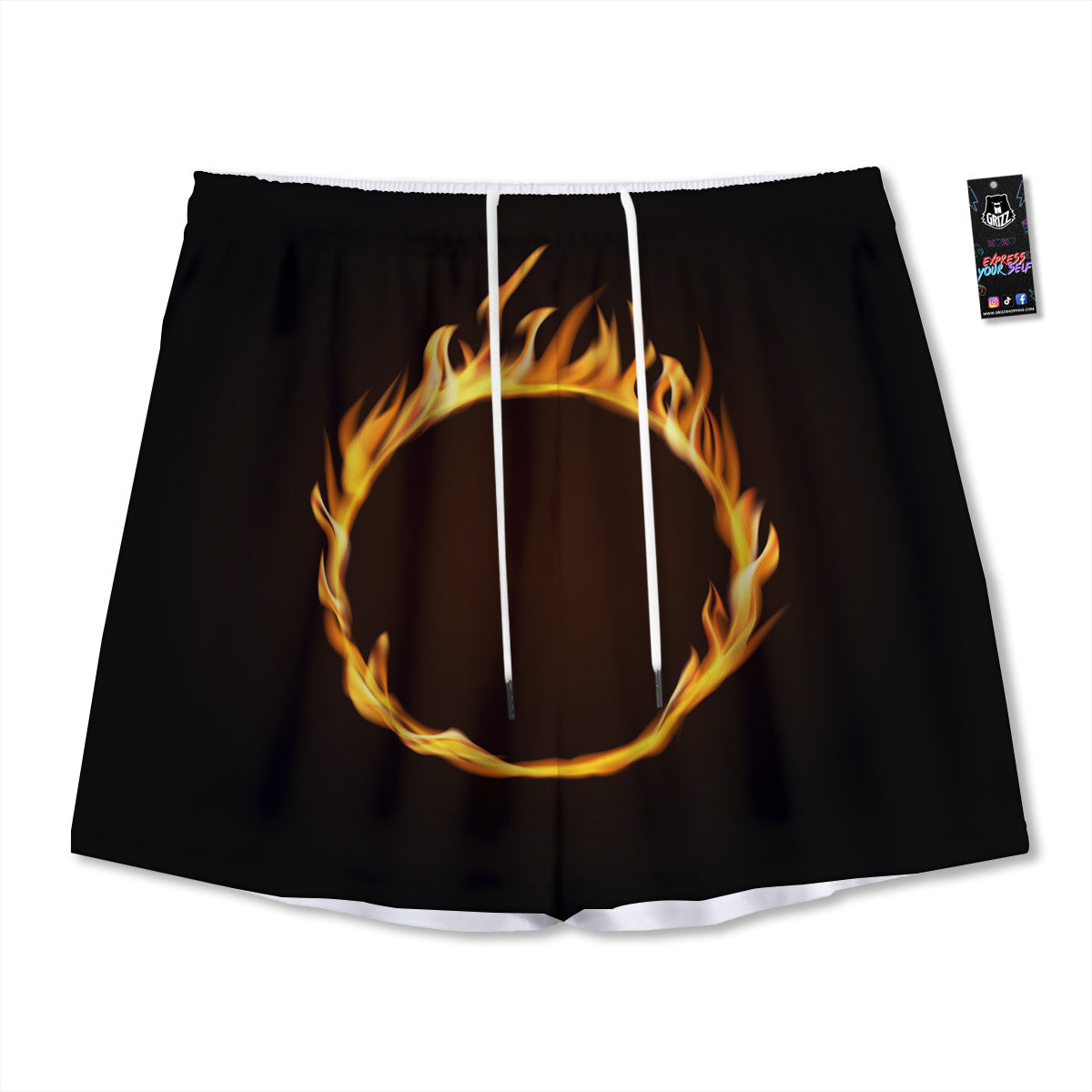 Golden Pharaoh Egyptian Print Mesh Shorts