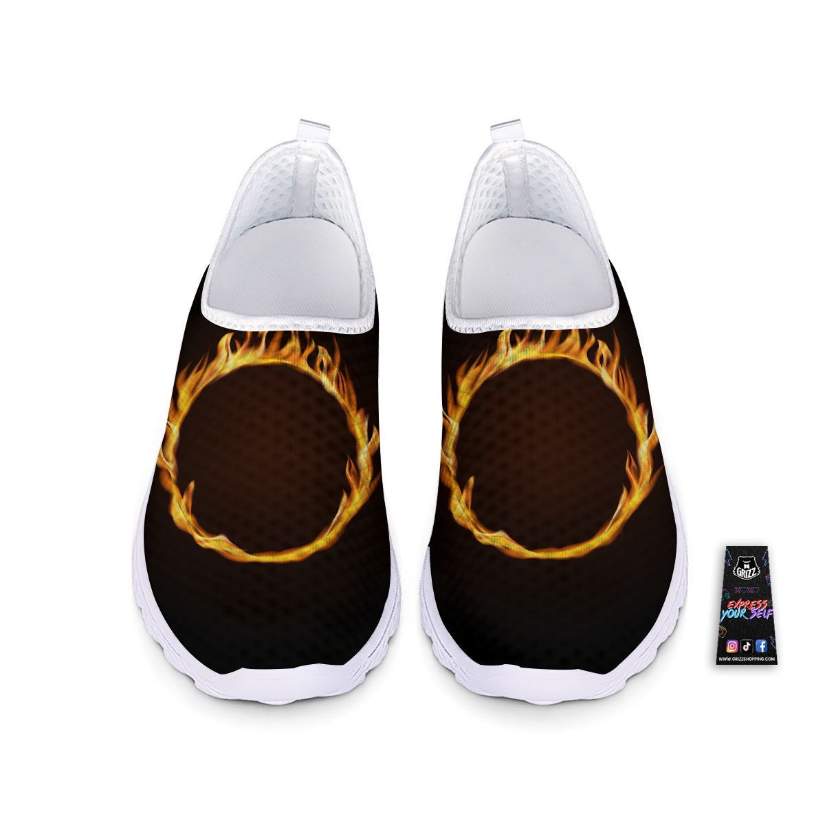 Hole Burning Print Nurse Shoes-grizzshop