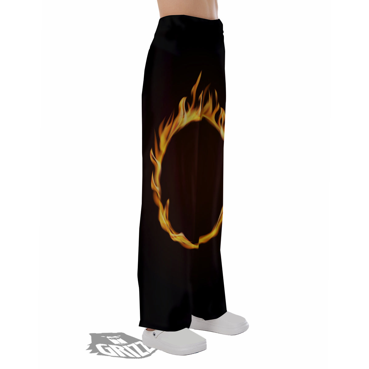 Hole Burning Print Pajama Pants-grizzshop