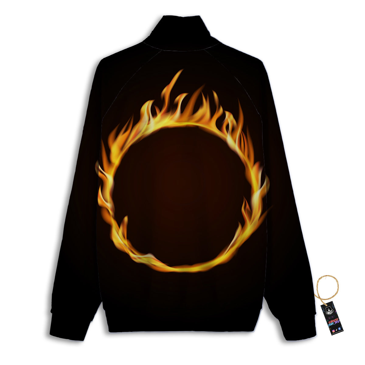 Hole Burning Print Track Jacket-grizzshop