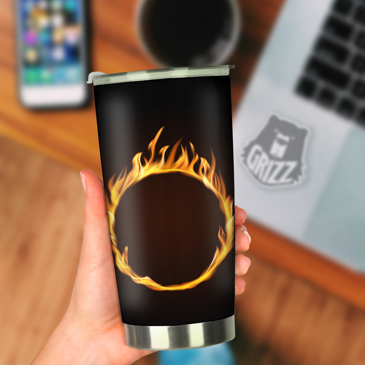 Hole Burning Print Tumbler-grizzshop