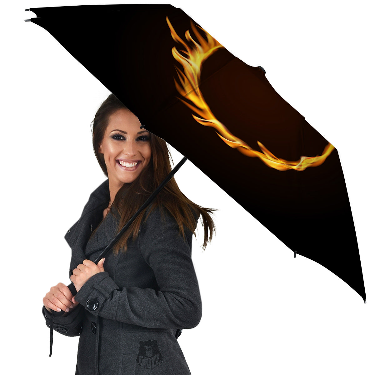 Hole Burning Print Umbrella-grizzshop