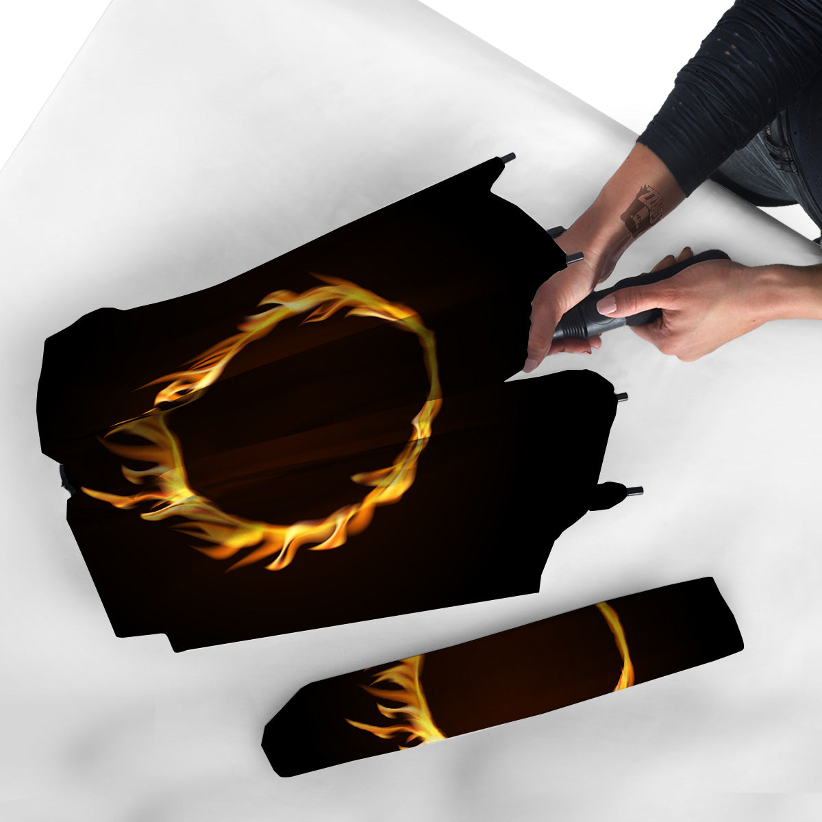 Hole Burning Print Umbrella-grizzshop