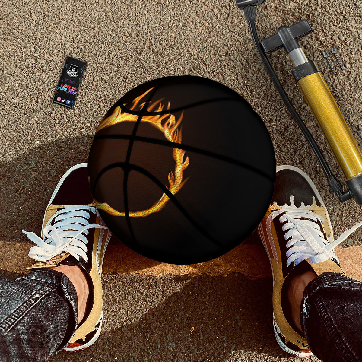Hole Burning Print Basketball