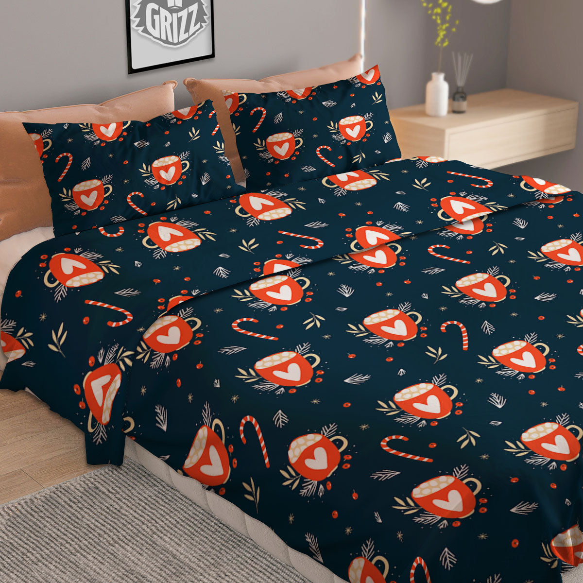 Golden Retriever With Glasses Print Duvet Cover Bedding Set