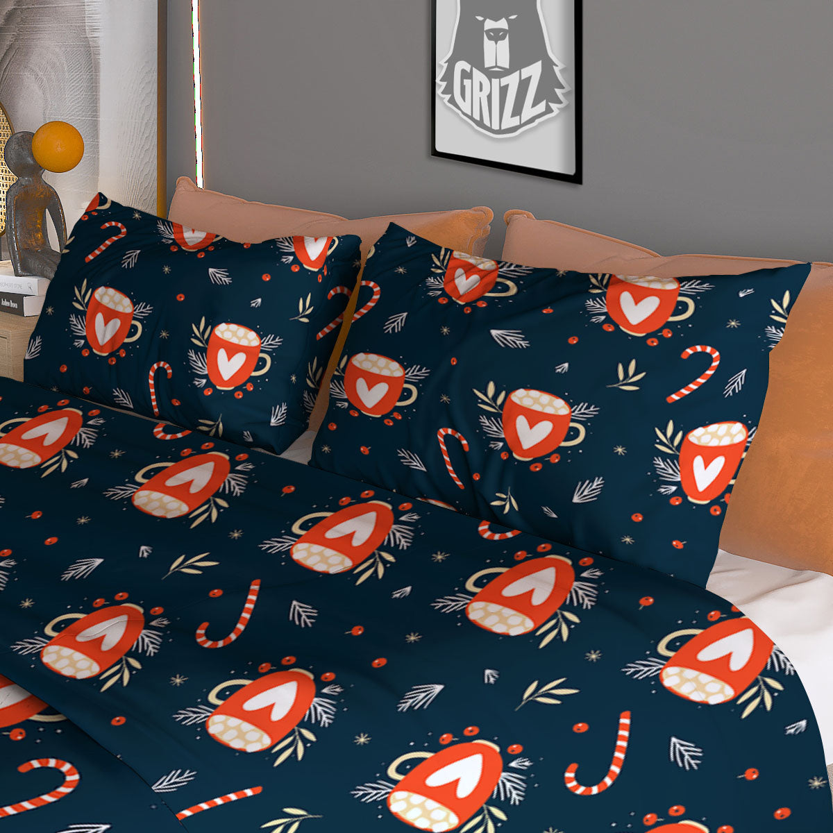 Golden Retriever With Glasses Print Duvet Cover Bedding Set