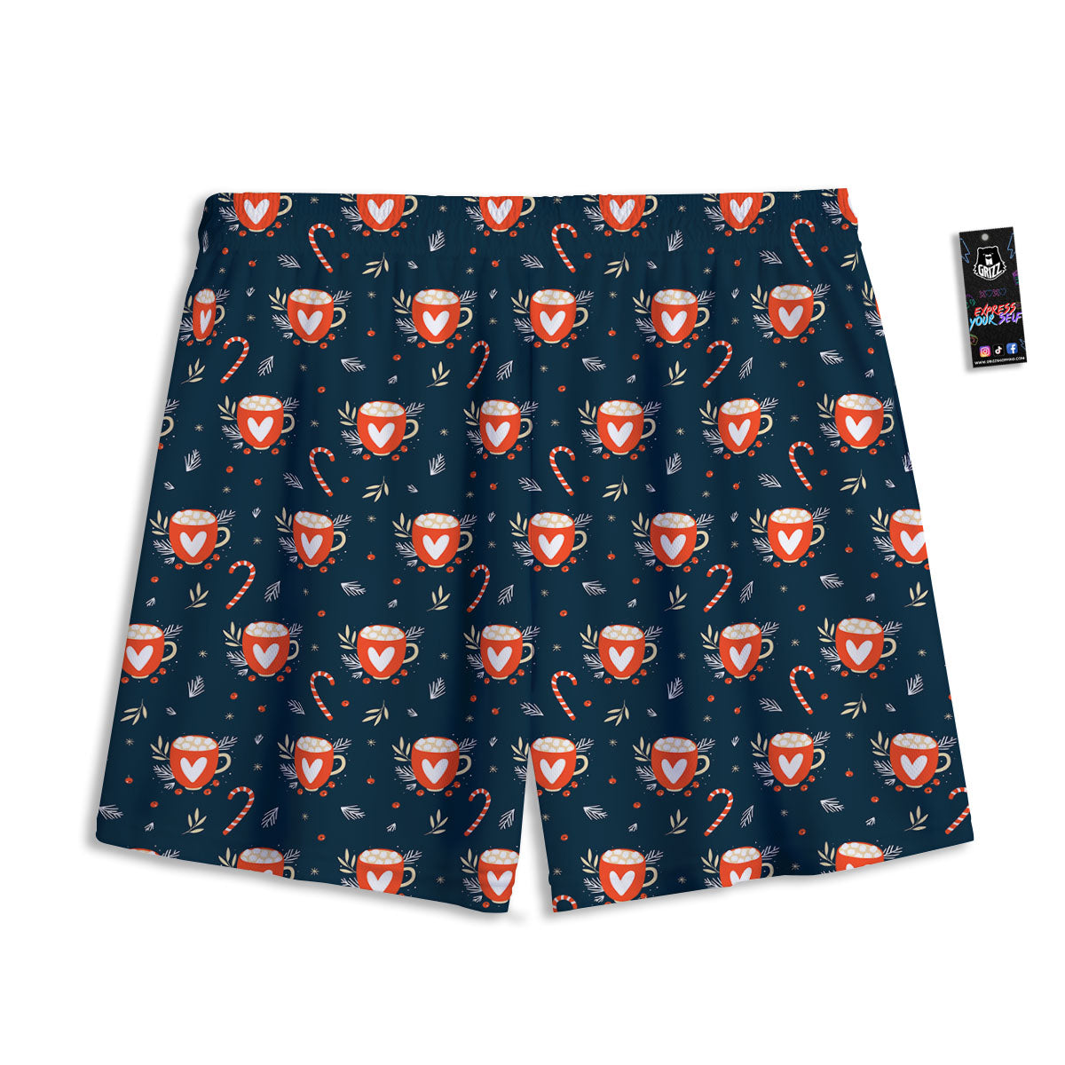 Golden Retriever With Glasses Print Mesh Shorts