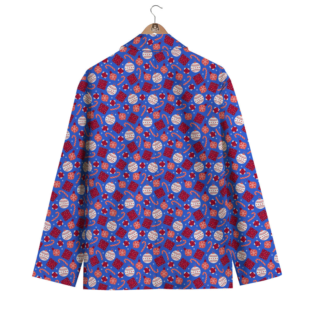 Holiday Elements Christmas Print Pattern Men's Blazer-grizzshop