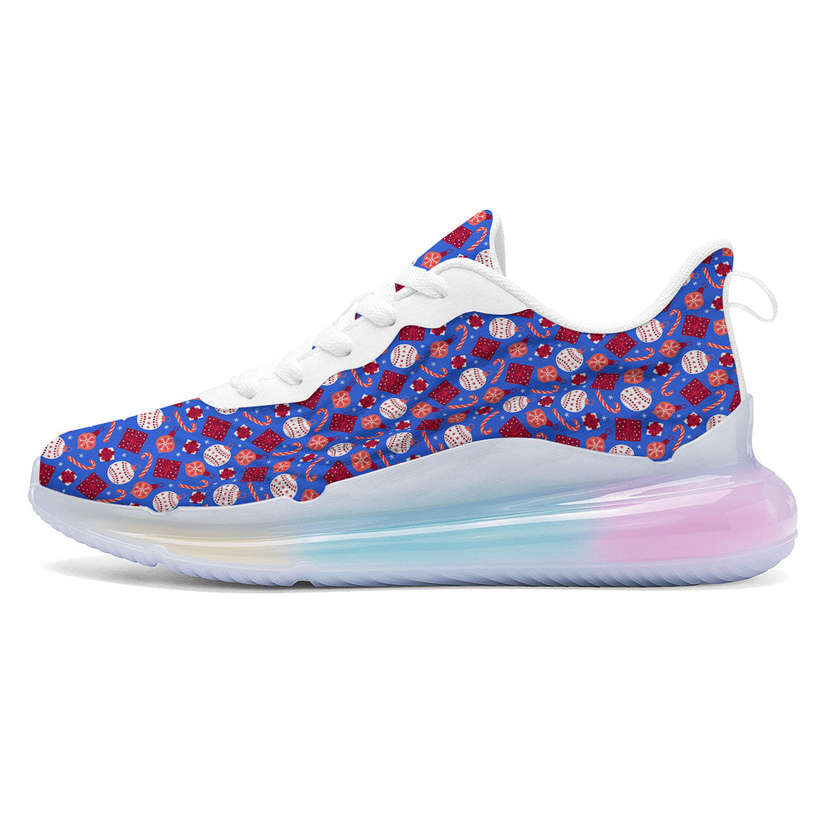 Holiday Elements Christmas Print Pattern Running Sneakers-grizzshop