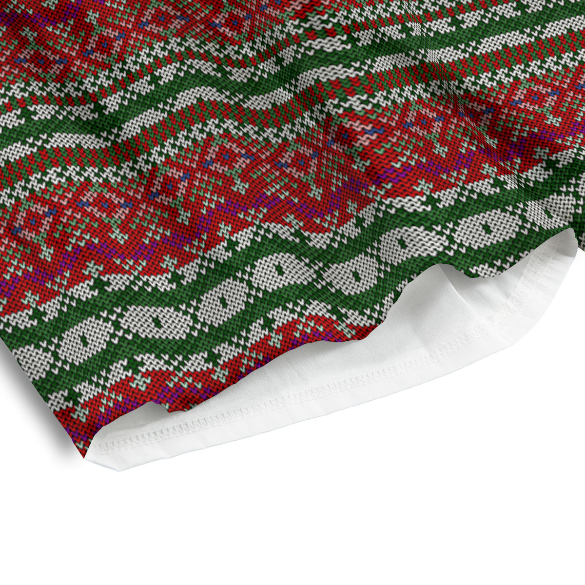 Holiday Knitted Christmas Print Pattern Men's Athletic Shorts
