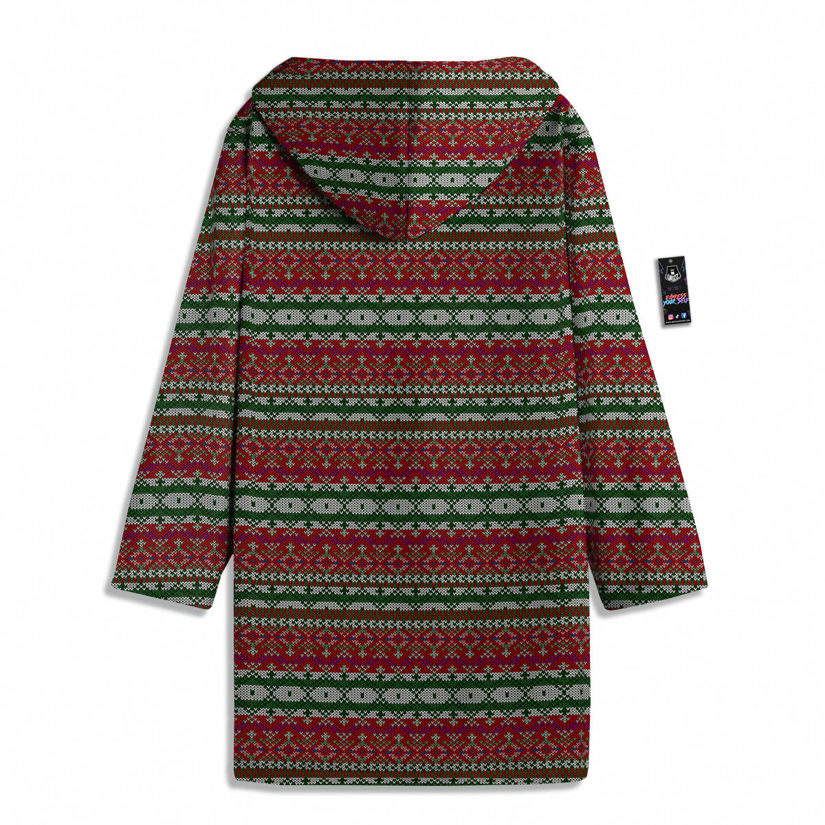 Holiday Knitted Christmas Print Pattern Men's Windbreaker Jacket-grizzshop
