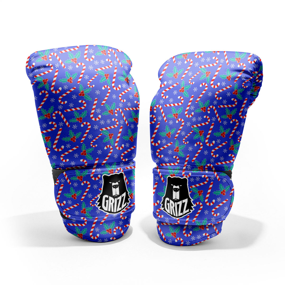 Holly Berry And Candy Cane Christmas Print Pattern Pro Boxing Glove