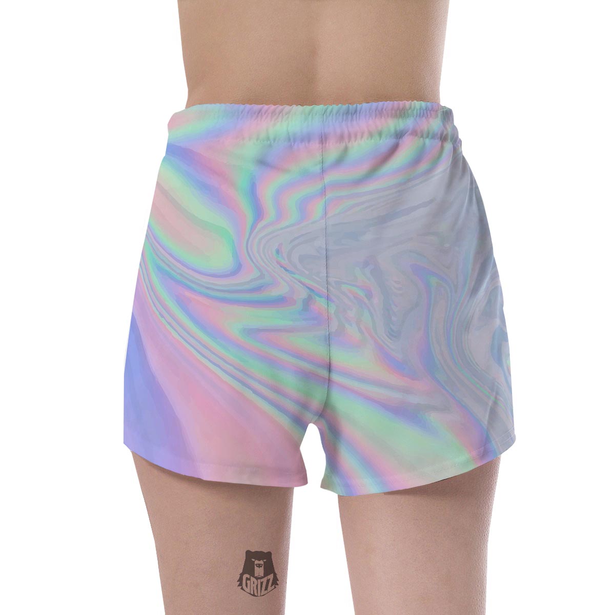 Holographic Abstract Women's Shorts-grizzshop