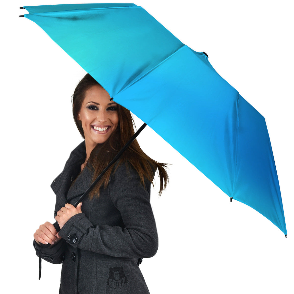 Holographic Blue Print Umbrella-grizzshop