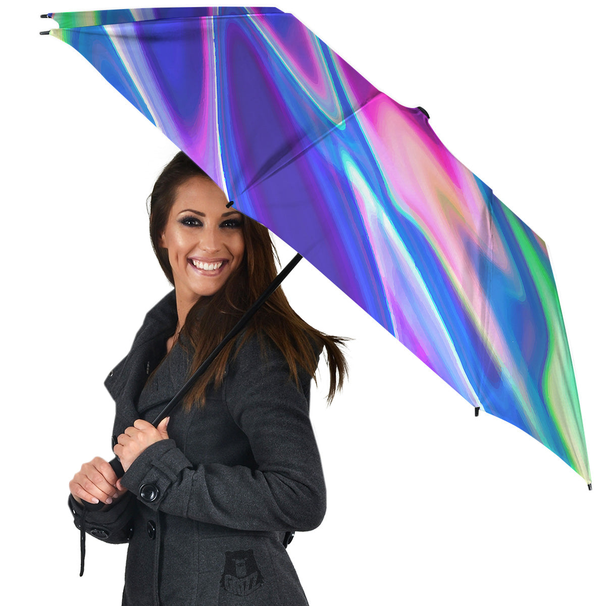 Holographic Bright Print Umbrella-grizzshop