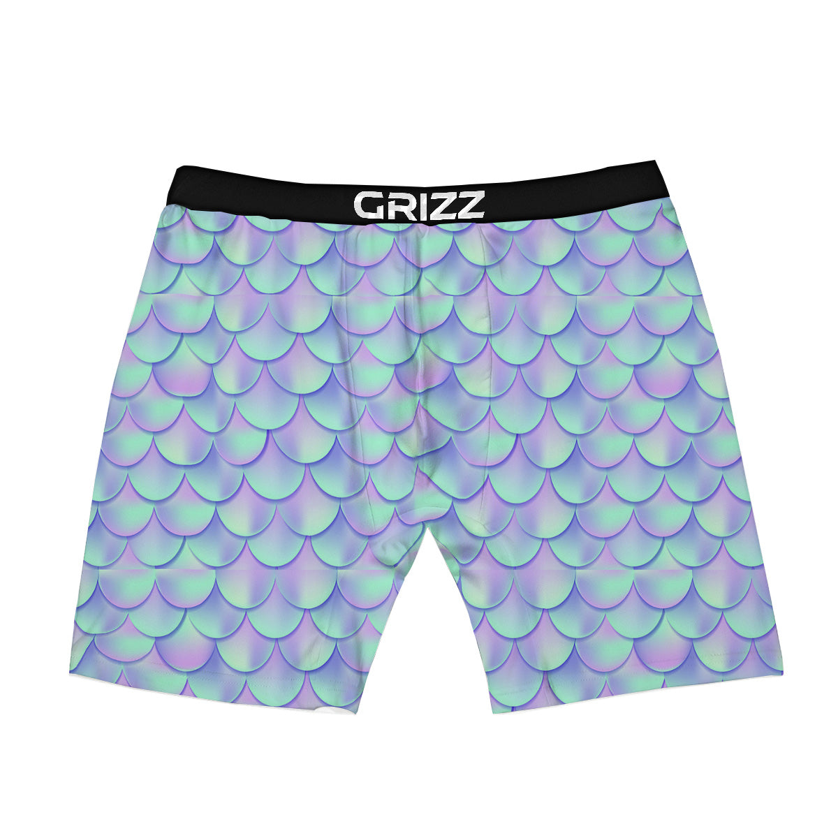 Holographic Mermaid Tail Print Pattern Boxer Briefs-grizzshop