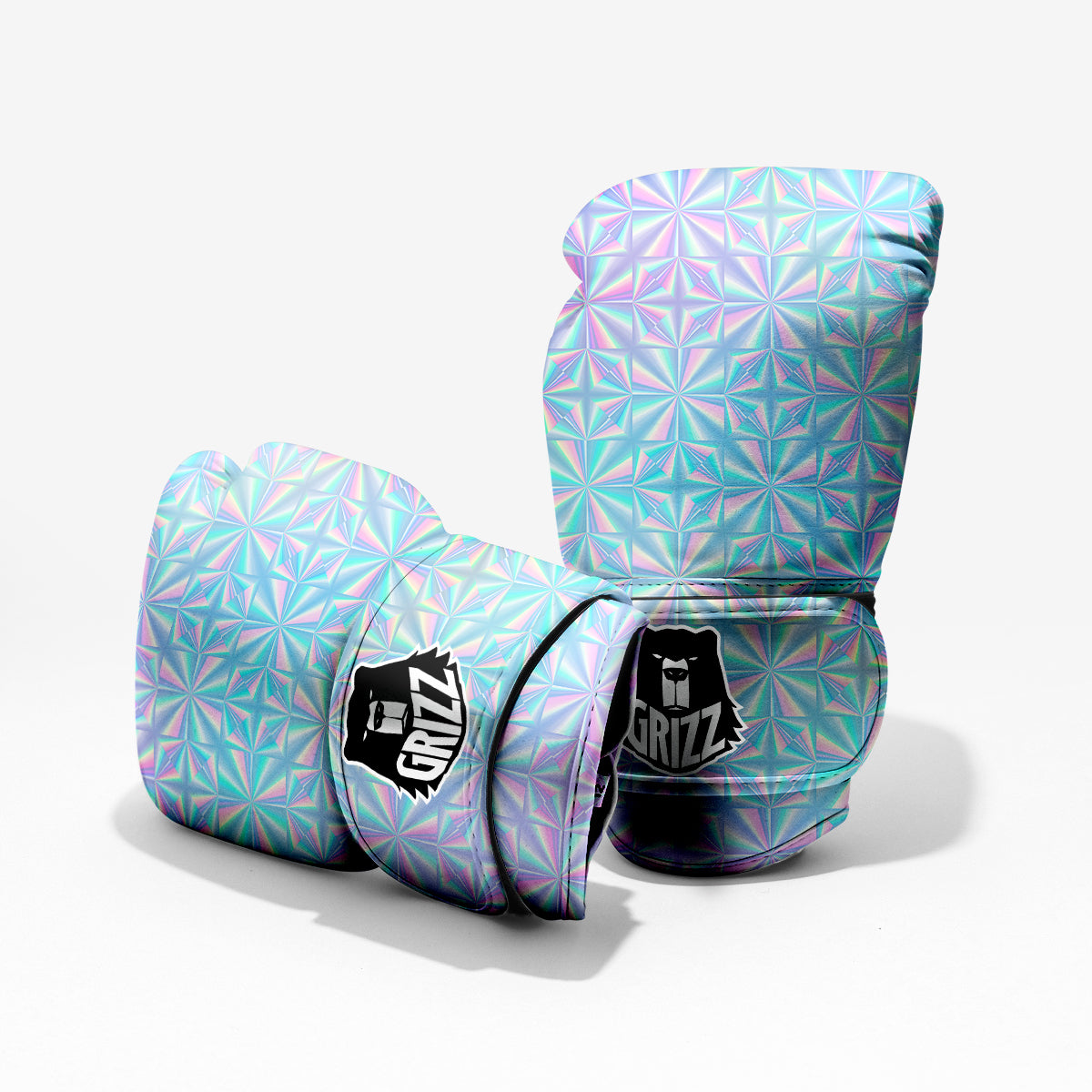Foil Holographic Print Boxing Gloves