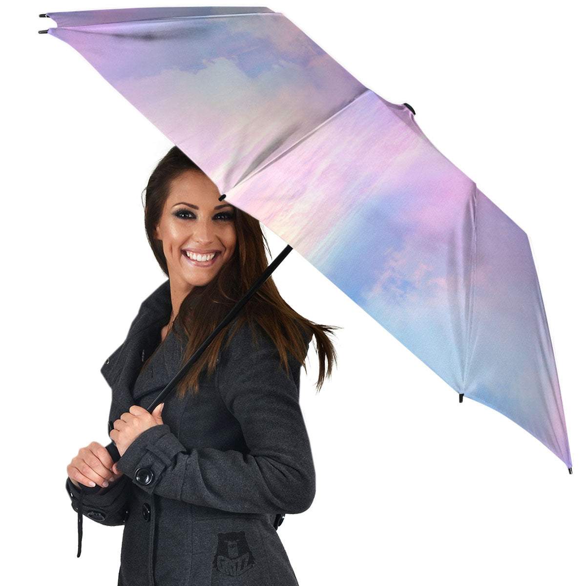 Holographic Pastel Print Umbrella-grizzshop
